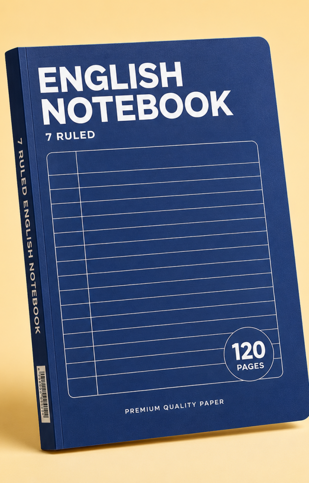 4 Ruled English Notebook